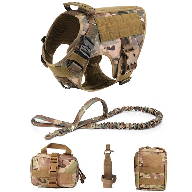 Pet K9 Tactical Military Vest German Shepherd Golden Retriever Tactical  Training Dog Harness and Leash Set For All Breeds Dogs