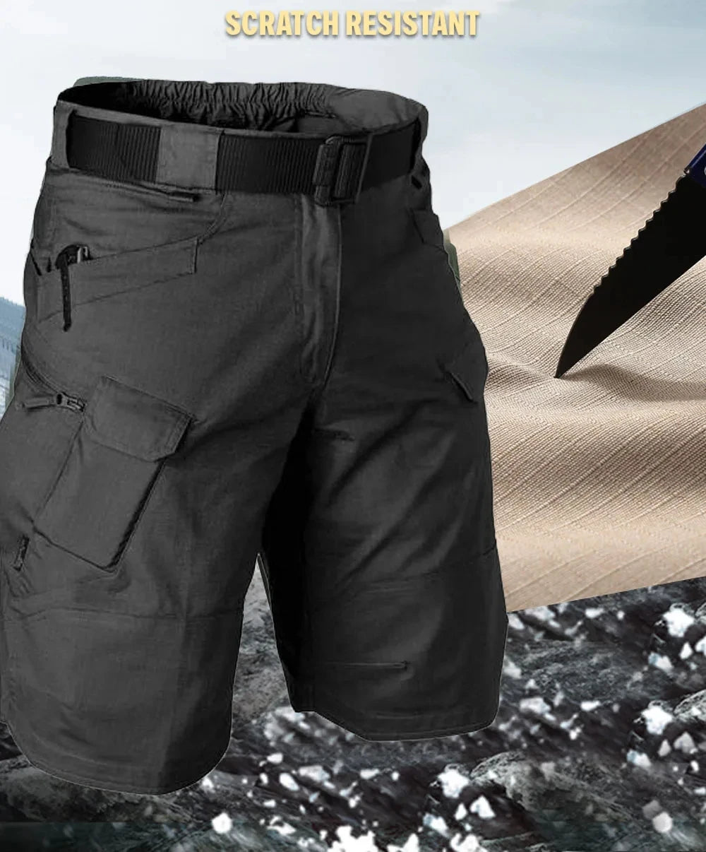 Men's Tactical Shorts With Multi Pockets, Casual Durable WaterproofCargo Shorts For Outdoor Hiking Trekking