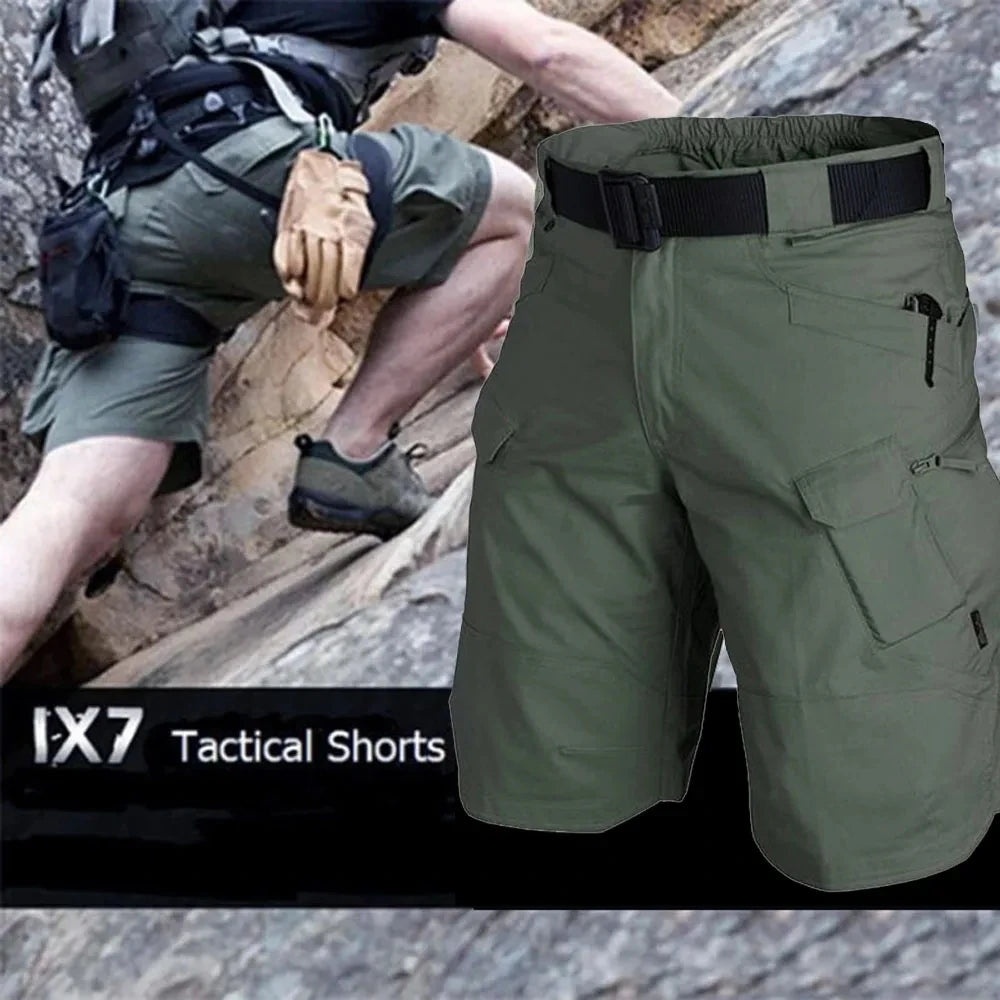 Men's Tactical Shorts With Multi Pockets, Casual Durable WaterproofCargo Shorts For Outdoor Hiking Trekking