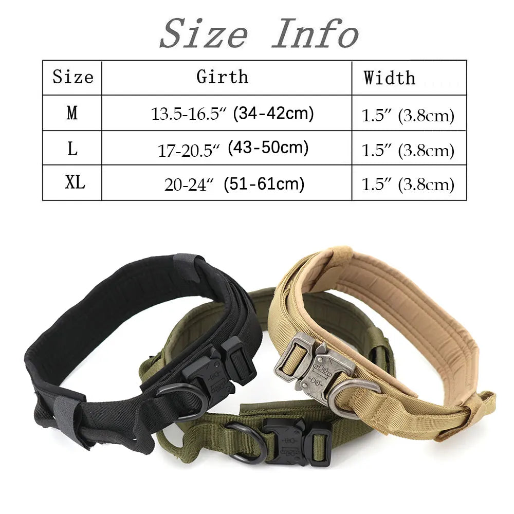 Tactical Dog Harness Leash Collar Set Large Pet German Shepherd Malinois Training Harnesses Walking Vest For Medium Large Dogs